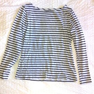 J Crew Classic Navy Striped Top